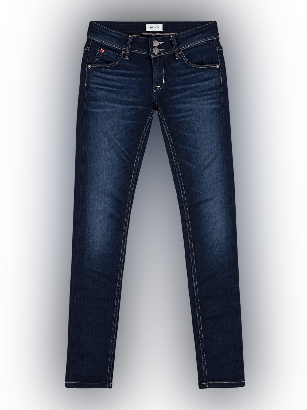 Hudson Collin Skinny Jeans Size 25 Dark Wash Double Button Flap Pocket